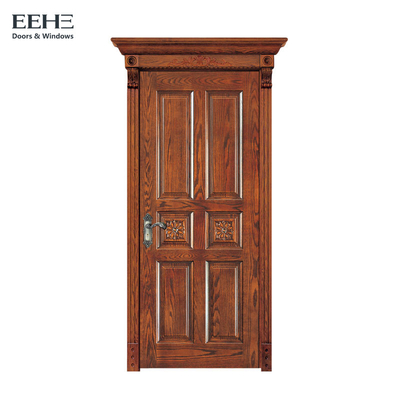 Le porte/100% 6 della camera da letto di legno solido della vernice di Eco rivestono le porte di pannelli interne di legno